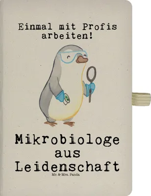Produktbild von Mr. & Mrs. Panda Journal Mikrobiologe Leidenschaft - Transparent - Geschenk, Skizzenbuch A5, Reisetagebuch, Labor, notizbuch, Naturwissenschaftler, Tagebuch, Beruf