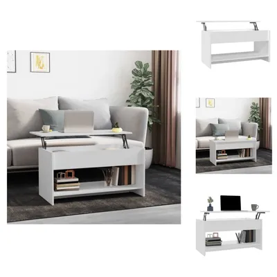 Immagine prodotto di vidaXL Tavolino bianco 102x50x52,5 cm in legno - Tavolini da caffè