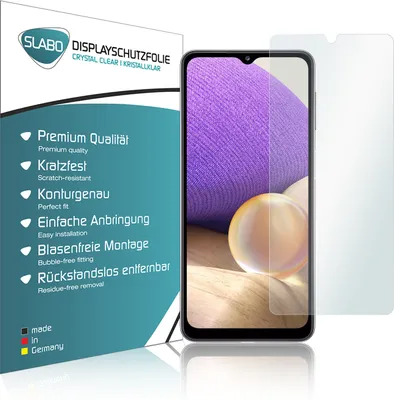 Produktbild von 4x Slabo Displayschutzfolie für Samsung Galaxy A32 5G KLAR "Crystal Clear" (verkleinerte Folien) Displayfolie Schutzfolie Folie