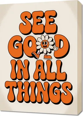 Produktbild von Bild 50x70cm Motivationsaffirmation Retro Vintage fürs Wohnzimmer See Good