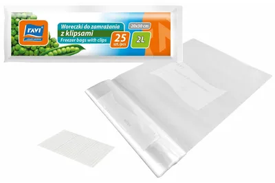 Obrázok produktu pre Vrecko do mrazničky s klipom 2l 25 kusov