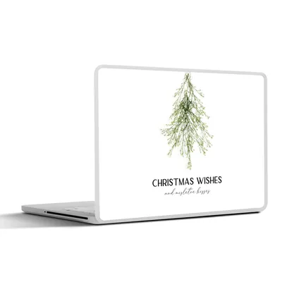 Produktbild von MuchoWow® Laptop Aufkleber Sticker Cover Weihnachten - Weihnachtsbaum - Zitat 36.5x27.5 cm - Laptop-Sticker