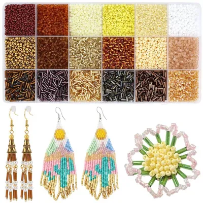 Productafbeelding van Set van 5400 Bruine Glazen Rocailles voor Sieraden