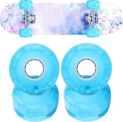 Obrázok produktu pre TenkostennéPolyuretánkolieska na longboard – sada 4 ks – protišmykové a tlmiace hluk – 52 mm.