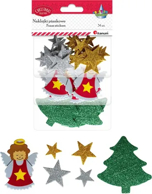Produktbild von Schaumstoffaufkleber Weihnachten 3 Motive Titanum