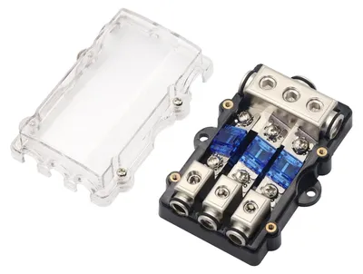 3-fach ANL-Sicherungshalter, 25mm² IN/10mm² OUT, inkl. 4 Sicherungssätze
