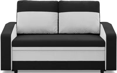 Produktbild von Klappsofa mit Schlaffunktion ORION, Sofa 2-Sitzer für Wohnzimmer Schwarz/Weiß