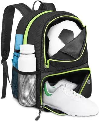 Immagine prodotto di Zaino da calcio leggero - Borsa sportiva idrorepellente - Scomparto per scarpe - Scomparto per pallone - Volume di 28 litri - Dimensioni 33x20x43 cm