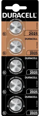 Produktbild von Duracell CR 2025 Lithium-Knopfzelle 3V, Batterie, (5 Stück)