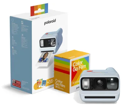 Immagine prodotto di Polaroid - Kit fotocamera istantanea Go Gen 3, colore azzurro, + pellicola a colori Go (16 foto)