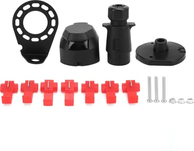 Zdjęcie produktu dla Zestaw złączy do przyczep 7-pinowych 92 x 50 mm Uniwersalny, odporny na korozję, trwały, wykonany z żelaza