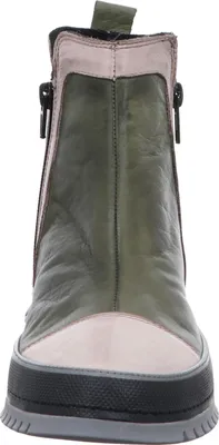 Produktbild von Gemini Damen Stiefelette Leder Colorblock Design Reißverschluss 035009-02, Größe:42 EU, Farbe:Grün