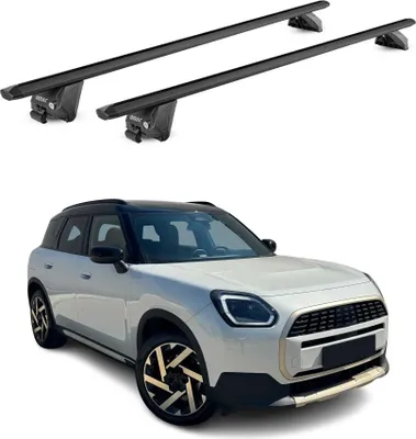 Image de Barres de toit transversales pour Mini Countryman U25 2024-2025 Noir Aluminium