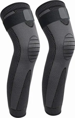 Produktbild von Famanu Kniebandage mit Elastik für Unterstützung und Schutz bei Sportaktivitäten - Schwarz