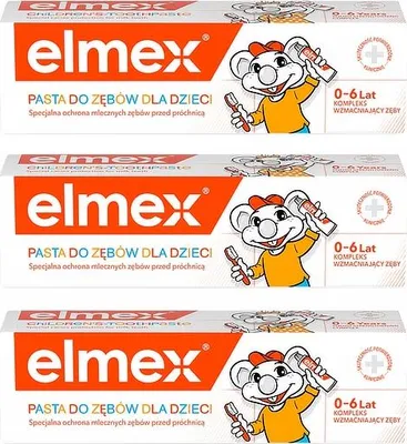 Produktbild von Elmex | Zahnpasta - Kinderzahnpasta - 0-6 Jahre - 50 Ml - Fruchtgeschmack - Kariesprophylaxe - Milde Formel