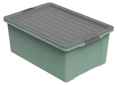 Produktbild von Rotho Aufbewahrungsbox 38L Compact - Kunststoffbox 57,0 x 40 x 25,0 cm - Stapelbox mit Deckel - Lagerbox Kiste sicher verschliessbar