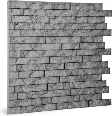 Produktbild von Profhome 3D 704500 Ledge Stone Portland Cement Einrichtungspaneel Stein Optik grau 2 m2