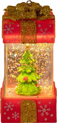 Produktbild von Weihnachtslampe, leuchtende Weihnachtsgeschenkbox, Ornament, batteriebetriebene Laterne mit warmem Licht für Partys im Freien, Dekoration B