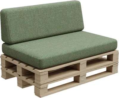 Obrázok produktu pre Vankúš z palety, vankúš z palety, záhradný vankúš, PFBG (sada (120x80 + 120x35), pistáciová)