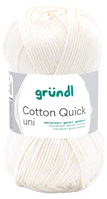 Produktbild von Gründl Baumwolle quick uni,50g.100%Baumwolle,mercerisiert,Häkel- u. Strickgarn,50g / 125 m,NS 3-4 132