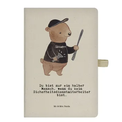 Produktbild von Mr. & Mrs. Panda Tagebuch Sicherheitsdienstmitarbeiter Herz - Transparent - Geschenk, Journal, Notizbuch A5, Kladde, Skizzenbuch, Kariert