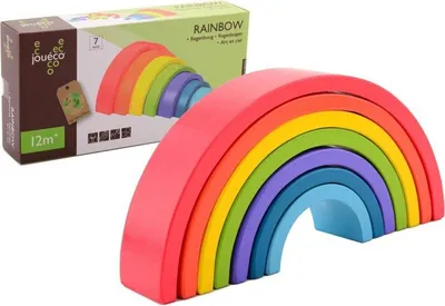 Obrázok produktu pre Drevená skladačka Rainbow Jouéco