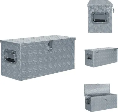 Produktbild von vidaXL Aluminiumkiste 80×30×35 cm Silbern -  Werkzeugkästen