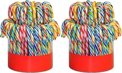Produktbild von Candy Stöcke bunt 72x14g in der Dose Zuckerstangen (2er Pack)