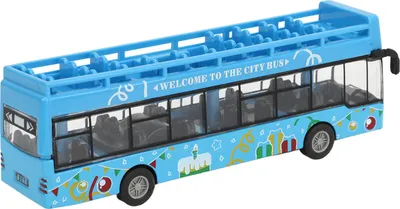 Immagine prodotto di Modello di autobus giocattolo lega tirare indietro veicolo alta città di simulazione per i bambini bambini