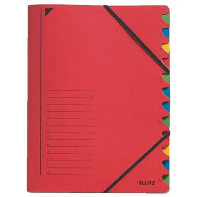 Produktbild von LEITZ Ordnungsmappe 3912 12 Fächer rot, 1 St.