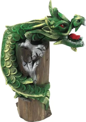 Produktbild von Lindwurm Tatzelwurm Drache Deko Drachen Figur Skulptur ca. 20 cm, Farbe:Grün