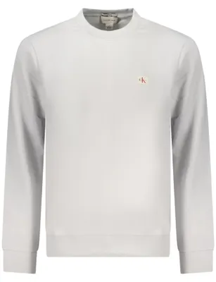 Produktbild von Herren Langarm-Sweatshirt Grau – Klassisch mit Logo-Applikation