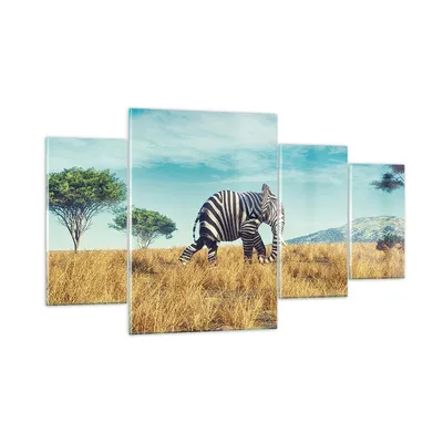 Produktbild von Bilder auf glas - 4 Teile - Surreal Elefant Rippen - 160x90cm - Glasbilder - Wandbilder - Bilder - zum Aufhängen bereit - Wanddekoration aus Glas - Glas Bilder - Wandbild auf Glas - GDL160x90-4717