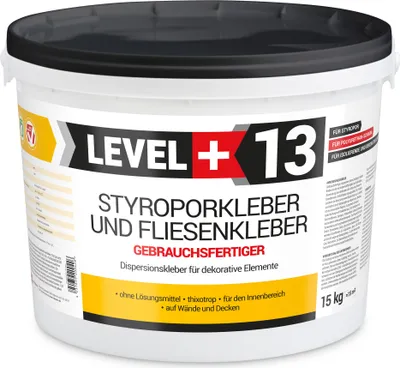 Produktbild von Styroporkleber 15Kg Korkkleber Renovieren Dispersionkleber Für Dekorplatten LEVEL+ RM13