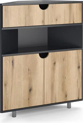Produktbild von Kommode Vicco Inaro Anthrazit/Eiche 79 x 96 cm mit 4 Fächern, Model 57959