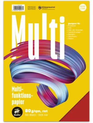 Immagine prodotto di Staufen® 734050997 Carta multifunzionale 7X PLUS - A4, 80 g/m², rosso, 50 fogli