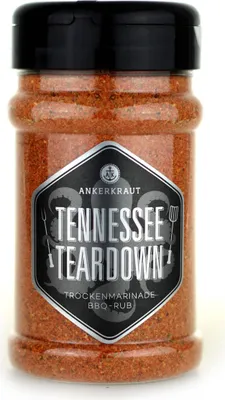 Immagine prodotto di Ankerkraut Tennessee Teardown BBQ Rub in uno shaker 200 g Memphis Style Marinade