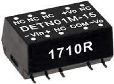 Obrázek produktu pro Mean Well DETN01M-15 Modul DC/DC převodníku 34 mA 1 W Počet výstupů: 2 x (DETN01M-15)