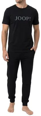Produktbild von JOOP! Comfort Schlafanzug Set aus langer Hose und T-Shirt, Hose mit Gummibund und Bindeband, Elastisches Material für hohen Komfort