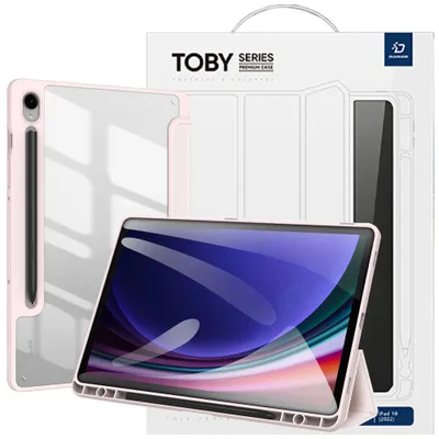 Zdjęcie produktu dla Etui Z Klapką Podstawką Dux Ducis Toby Do Samsung Galaxy Tab S9 Fe - Różowe
