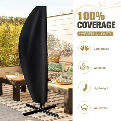 Produktbild von Famanu Schutzhülle für Outdoor-Parasol - wasserdichte Parasolhülle aus 420D Oxford - 265 x 40 x 70 cm