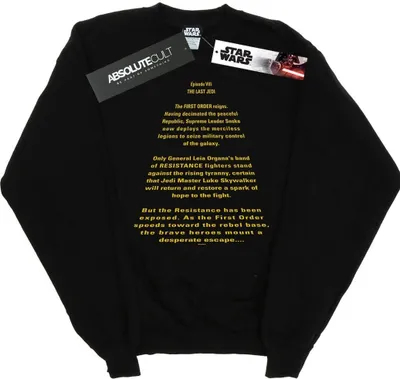 Produktbild von Star Wars - "The Last Jedi Opening Crawl" Sweatshirt für Herren BI45750 (S) (Schwarz)
