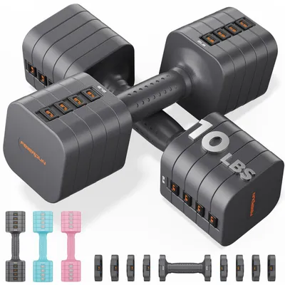 Produktbild von FEIERDUN Verstellbare Hantel 2er Set 2-8kg | Doppelverriegelung & Schnellverstellung, praktische Handgewichte für Frauen-Heimgym