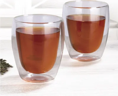 Produktbild von Doppelwandige Gläser 350 ml im 2er-Set – hitzebeständige Thermogläser für Kaffee, Tee, Latte und Kaltgetränke – isolierend & hochwertiges Borosilikatglas