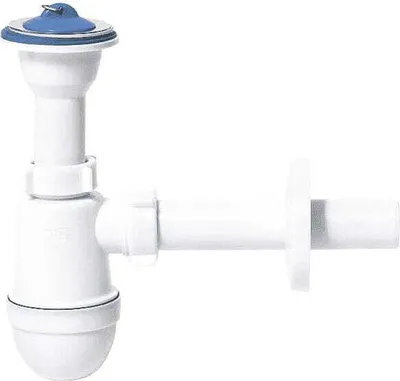 Obrázok produktu pre Umývadlový sifón s kovovým sitkom 32 mm biely