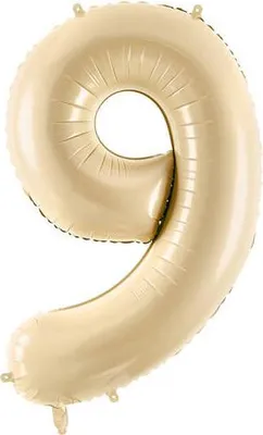 Immagine prodotto di Palloncino in foil numero 9, 72 cm, color crema