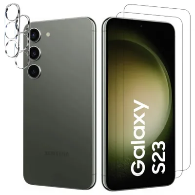 Zdjęcie produktu dla Osłona ekranu aparatu 4 w 1 do oryginalnego Samsung Galaxy S23 Przezroczyste szkło ochronne