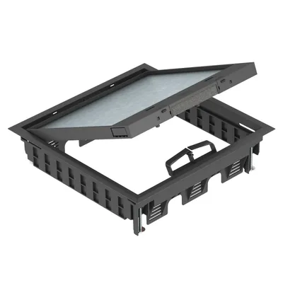 Obrázek produktu pro Přístrojová vložka pro univerzální montáž - Instalační krabice pro podlahové potrubí GES9-3S U 9011