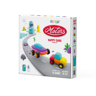 Zdjęcie produktu dla Glinka modelarska HEY CLAY Happy Cars - Samochody