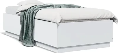 Produktbild von Maison Exclusive - Bettgestell mit LED Weiß 90x200 cm Holzwerkstoff